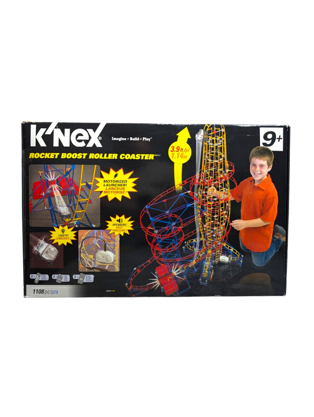 K'NEX Rocket Boost Roller Coaster Set 50054 71525 Complete Boxed